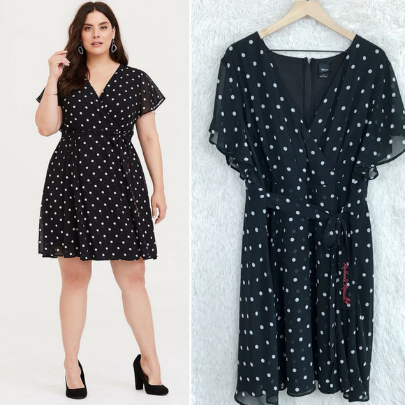 Disney Dresses & Skirts - Disney | Minnie Mouse Polka Dot Chiffon Dress 22